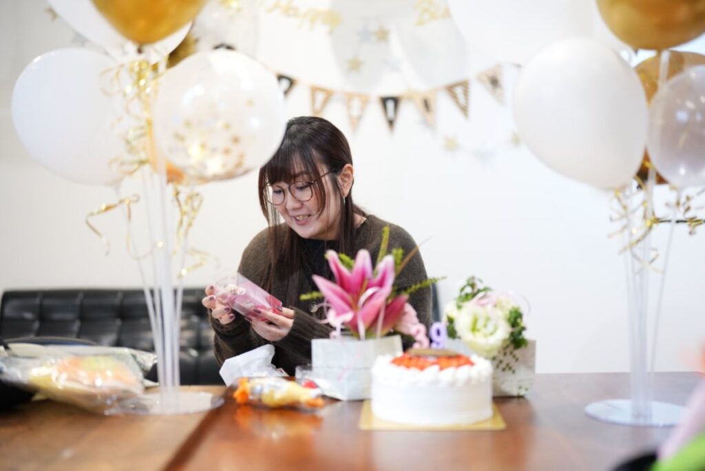 小山店長の誕生日会・菓子工房na.nan