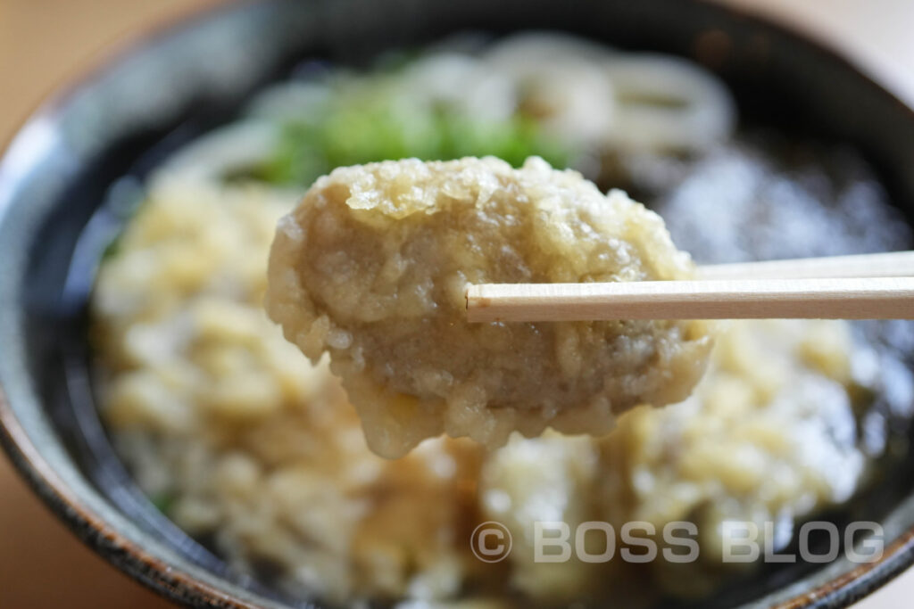 手打ちうどんよしの・アカモクうどん・ごぼう天