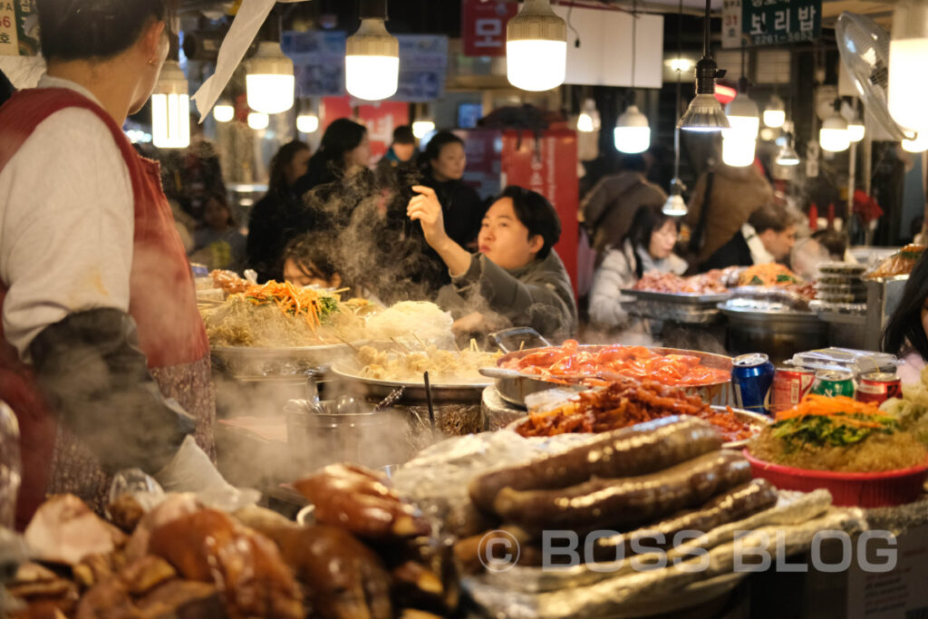 韓国ストリートグルメ旅三日目（お粥・タッカンマリ・東大門綜合市場）