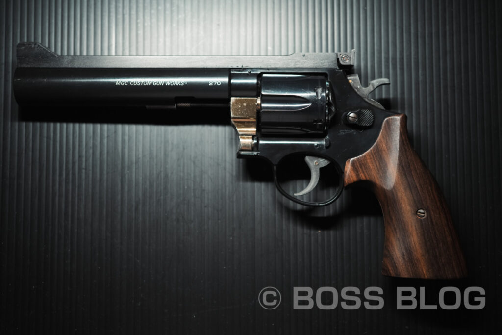 MGC PPCカスタム 44マグナム ラウンドバレル ヘビーバレル MCW S&W M29 モデルガン・西部警察・太陽にほえろ!・イーストA製ショルダーホルスター(6〜6.5インチ用)
