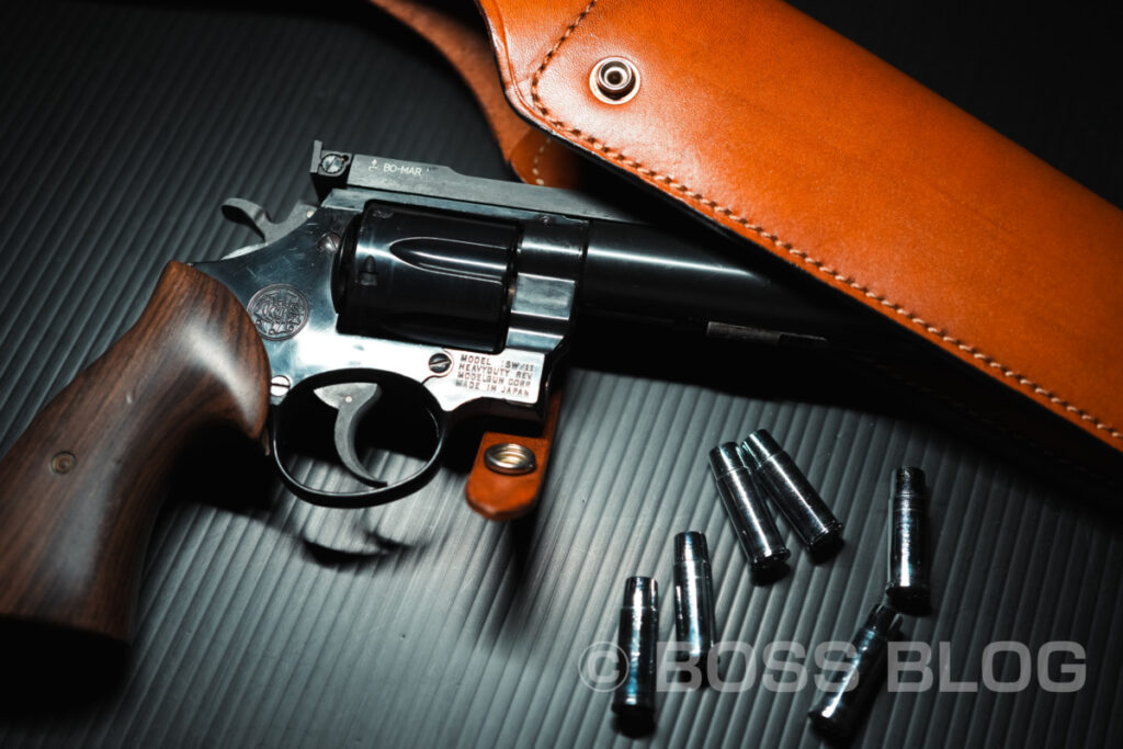 MGC PPCカスタム 44マグナム ラウンドバレル ヘビーバレル MCW S&W M29 モデルガン・西部警察・太陽にほえろ!・イーストA製ショルダーホルスター(6〜6.5インチ用)