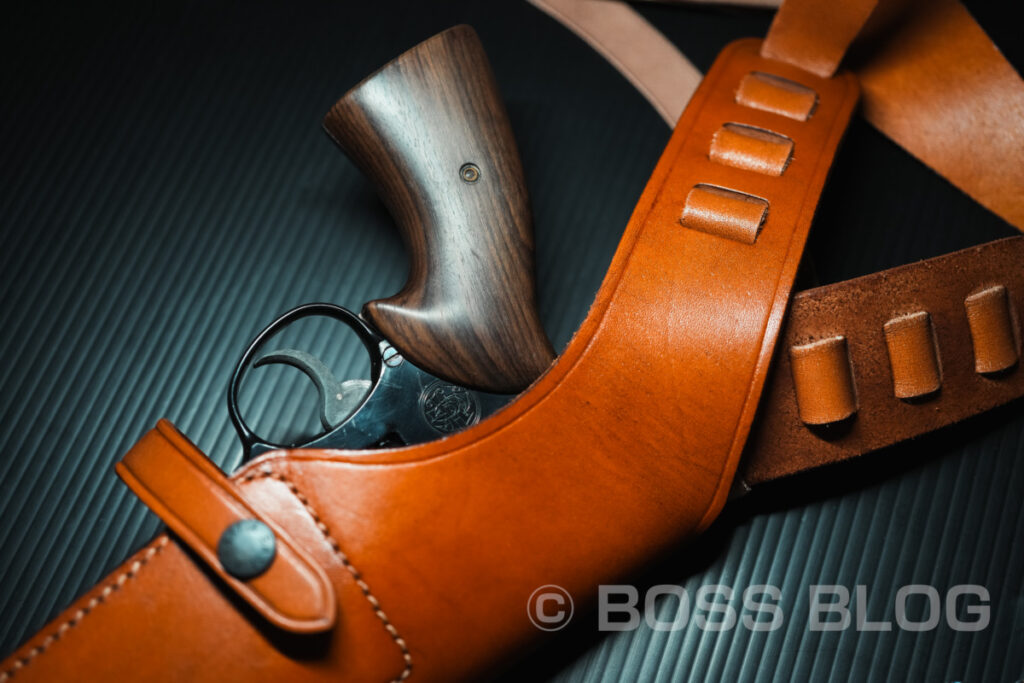 MGC PPCカスタム 44マグナム ラウンドバレル ヘビーバレル MCW S&W M29 モデルガン・西部警察・太陽にほえろ!・イーストA製ショルダーホルスター(6〜6.5インチ用)