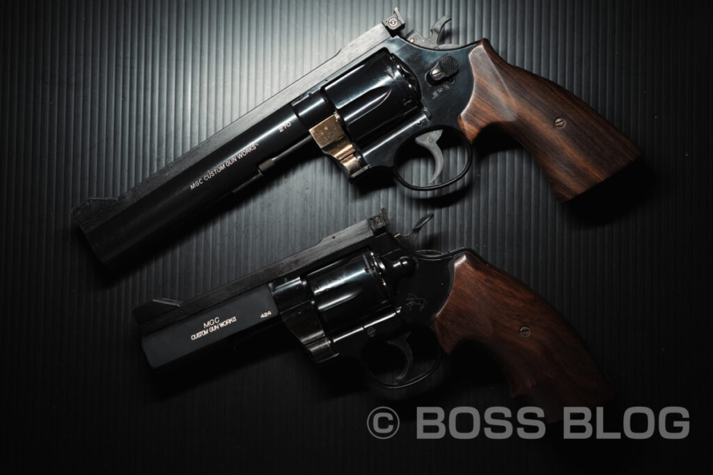 MGC PPCカスタム 44マグナム ラウンドバレル ヘビーバレル MCW S&W M29 モデルガン・西部警察・太陽にほえろ!・イーストA製ショルダーホルスター(6〜6.5インチ用)