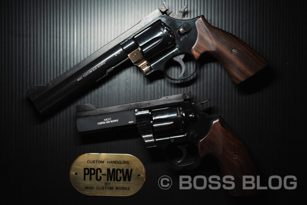MGC PPCカスタム 44マグナム ラウンドバレル ヘビーバレル MCW S&W M29 モデルガン・西部警察・太陽にほえろ!・イーストA製ショルダーホルスター(6〜6.5インチ用)